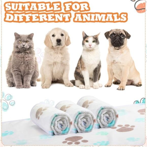 BRAND NEW 4 Pcs Dog Blanket 24 x 16 Inch - Picture 7 of 8